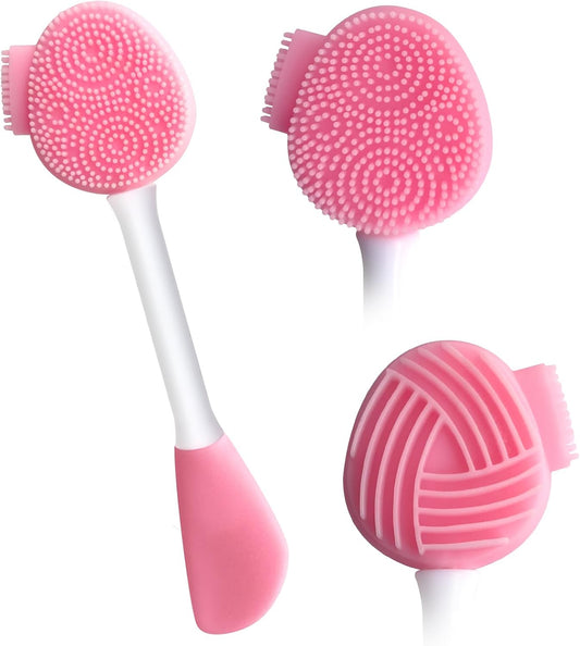Silicone Face Scrubber Face Mask Brush Exfoliating Lip Brush Cleansing Brush Facial Cleansing/Wash Brush Exfoliator Blackhead Skin Care Tool Makeup Removes Dead & Dry Skin for Women Grils